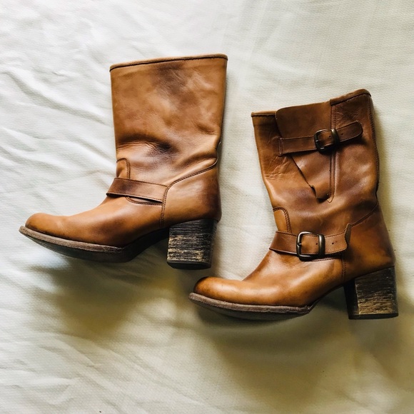 Bed Stu Leather Buckle Ankle Boots - Picture 6 of 13